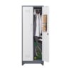 Metal Storage Cabinets, Cleaning Tool Cabinet With Locking Door, Tall Broom Tool Organizer And Storage, Large Storage Cabinet For Kitchen - Gray / White - Image 17