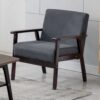 Bahamas - Linen Fabric Chair - Dark Gray - Image 4