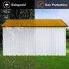 10'x12' Garden Sheds Outdoor Storage Sheds With Window - White / Yellow - Image 2