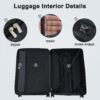 Contrast Color Hardshell Luggage 24" Expandable Spinner Suitcase With Tsa Lock Lightweight - Green - Image 6