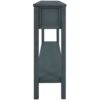 Rustic Entryway Console Table Long Sofa Table With Two Different Size Drawers And Bottom Shelf For Storage - Navy - Image 10