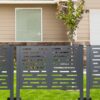 Air Conditioner Fence For Outdoor Units, Metal Privacy Fence Cover, Perfect To Conceal Air Conditioning Units, 3 Fence Panel - Charcoal - Image 7