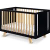 Livia - 3 In 1 Convertible Island Crib - Black, Natural - Image 2