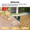 30 Piece Interlocking Deck Tiles Checker Pattern, Square Acacia Hardwood Outdoor Flooring For Patio, Bancony, Pool Side - Yellow - Image 10