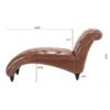 Tufted Armless Chaise Lounge - Brown - Image 10