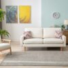Bahamas - Linen Sofa And Chair With 2 Throw Pillows (Set of 2) - Beige - Image 4