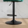 Swivel Velvet Barstools Adjusatble Seat Height, Modern Upholstered Bar Stools With Backs Comfortable Tufted For Home Pub And Kitchen Island (Set of 2) - Green - Image 13