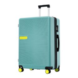 Contrast Color Hardshell Luggage 24" Expandable Spinner Suitcase With Tsa Lock Lightweight - Teal Blue
