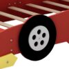 Twin Size Race Car-Shaped Platform Bed With Wheels - Red - Image 7