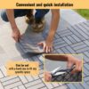 30 Piece Interlocking Deck Tiles Checker Pattern, Square Acacia Hardwood Outdoor Flooring For Patio, Bancony, Pool Side - Light Gray - Image 7