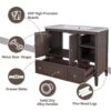 Bathroom Vanity Base Only, Solid Wood Frame And MDF Boards - Brown - Image 10