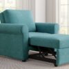 3 In 1 Sofa Bed Chair, Convertible Sleeper Chair Bed, Adjust Backrest Into A Sofa, Lounger Chair, Single Bed, Modern Chair Bed Sleeper For Adults - Teal - Image 6