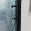 34" Bi-Fold Semi-Frameless Shower Doors In Matte With Clear Glass - Black - Image 3