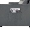 Ivy - Velvet Reversible Sleeper Sectional Sofa With Storage Chaise And Side Pocket - Dark Gray - Image 3