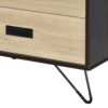 Melkree - Accent Table With Display & Utility Function - Oak / Black - Image 2