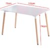 5 Piece Dining Set, Kitchen Set, KD Chair, Table And Chair - White - Image 3