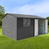10'x12' Garden Sheds Outdoor Storage Sheds With Window - Gray - Image 2