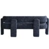 Boucle Upholstery Modern Sofa For Living Room - Dark Gray - Image 8