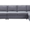 Hayden - Linen 7 Seat Reversible Modular Sectional Sofa Chaise - Light Gray - Image 2