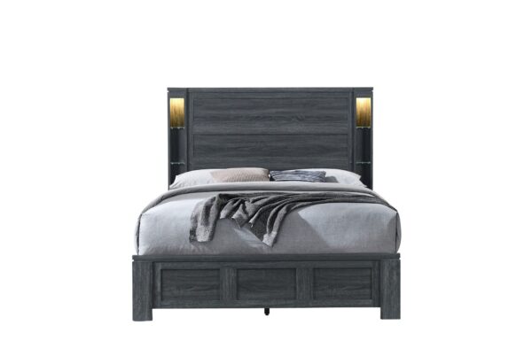 Aya - Queen Bed - Dark Gray