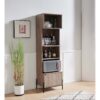 Bakers Rack, Kitchen Display Storage Cabinet - Dark Taupe - Image 2