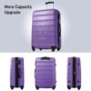 3 Piece Luggage Set Hardside Spinner Suitcase With Tsa Lock 20" 24" 28" Available - Purple - Image 6