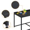 Monty - Wood Grain 3 Piece Coffee Table Set With Raised Edges (Set of 3) - Black - Image 3