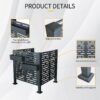 3.5 X 3.5 Ft Air Conditioner Fence For Outdoor Units, Metal Privacy Fence Cover, Perfect To Conceal Air Conditioning Units - Charcoal - Image 6