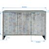 Accent Cabinet Farmhouse Style 3 Door Wooden Cabinet Sideboard Buffet Server Cabinet Storage Cabinet, For Living Room, Entryway, Hallway, Office, Kitchen And Dining Room - Natural Wood Wash - Image 12