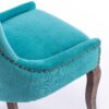 Ultra Side Dining Chair,Thickened Fabric Chairs With Neutrally Toned Solid Wood Legs, Bronze Nail Head (Set of 2) - Blue - Image 7