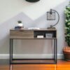 Galeno - Legs Writing Desk - Rustic Oak / Black - Image 2