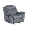 Zubaida - Two Tone Velvet 3 Piece Recliner Living Room Set - Gray - Image 11