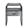 Raziela - End Table With Drawer - Concrete Gray / Black - Image 2