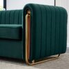 Contemporary Velvet Sofa Couch For Living Room - Green - Image 8
