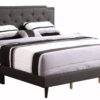 Deb - Queen Bed Button Tufted - Black - Image 3