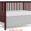 Crib 5 In 1 Convertible, Converts From Baby Crib To Toddler Bed, Fits Standard Full Size Crib Mattress - Cherry - Image 7