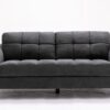Callie - Woven Fabric Living Room Sofa, Loveseat (Set of 2) - Gray - Image 3
