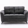 Callie - Woven Fabric Loveseat - Gray - Image 2