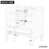 Bathroom Vanity Base Only, Solid Wood Frame, Bathroom Storage Cabinet With Doors And Drawers - White - Image 6