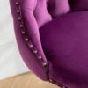 Swivel Velvet Barstools Adjusatble Seat Height , Modern Upholstered Bar Stools With Backs Comfortable Tufted For Home Pub And Kitchen Island (Set of 2) - Purple - Image 11