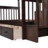 Stairway Twin Over Twin Bunk Bed With Three Drawers For Bedroom - Espresso - Image 8
