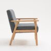 Bahamas - Linen Fabric Chair - Gray - Image 5