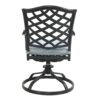 Aluminum 5 Piece Round Dining Set With 4 Swivel Rockers - Light Blue - Image 4