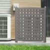 Air Conditioner Fence Screen Outside, Cedar Privacy Fence 3 Panels To Hide Ac & Trash Enclosure - Gray - Image 4