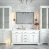 Glossy Bathroom Mirrors For Wall Rectangle Vanity Mirror Corner Hangs Farmhouse Mirror Modern Metal Framed Rectangular Mirror, Decorative Square Corner Mirror (Horizontal & Vertical) - Black - Image 2