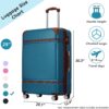 Hardshell Luggage With Tsa Lock, 28" Expandable Lightweight Suitcase With Spinner Wheels, Single Vintage Luggage - Blue - Image 2