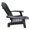 Outdoor Or Indoor Wood Adirondack Chair With An Hole To Hold Umbrella, On The Arm - Black - Image 5