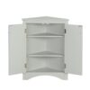 Triangle Bathroom Storage Cabinet With Adjustable Shelves, Freestanding Floor Cabinet For Home Kitchen - Gray - Image 17