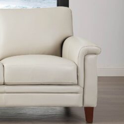Westcott - Leather Loveseat - Beige