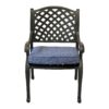 Rectangular 10 Person 126.38" Long Dining Set With Navy Blue Cushions - Antique Navy Blue - Image 6